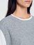 Pull trompe l'œil bicolore