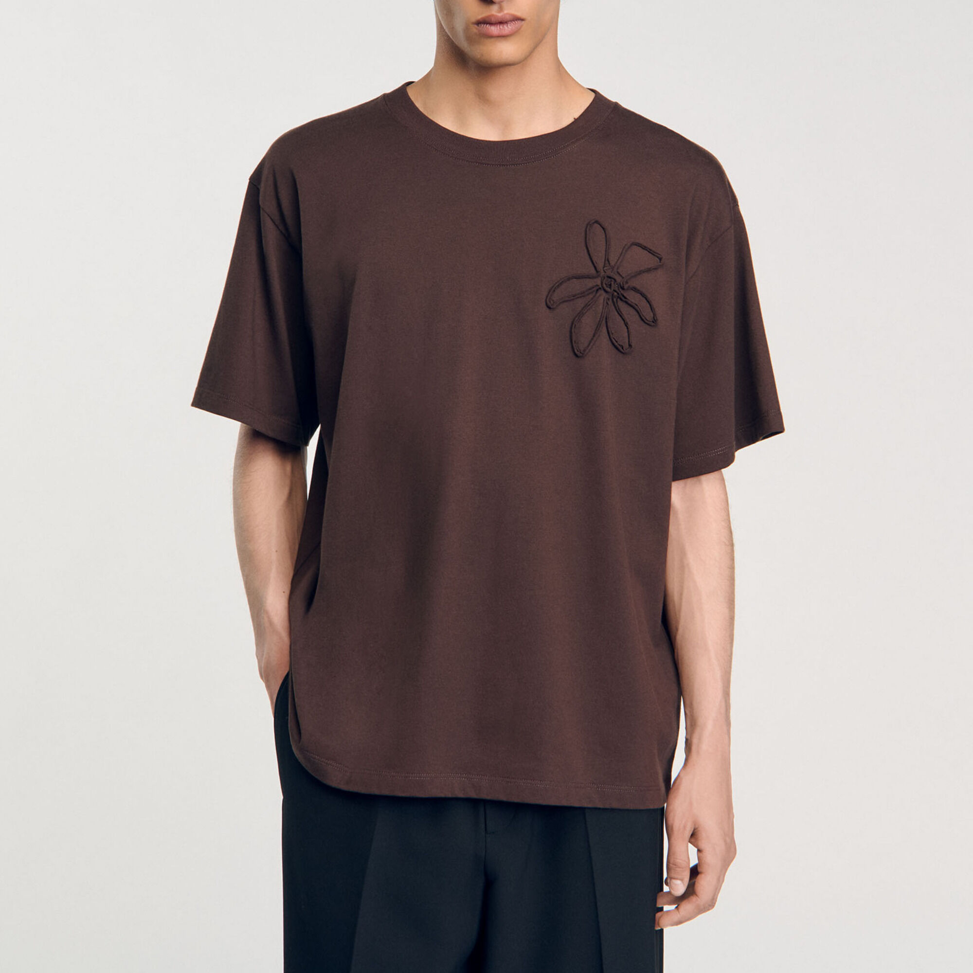 T-shirt oversize fleur