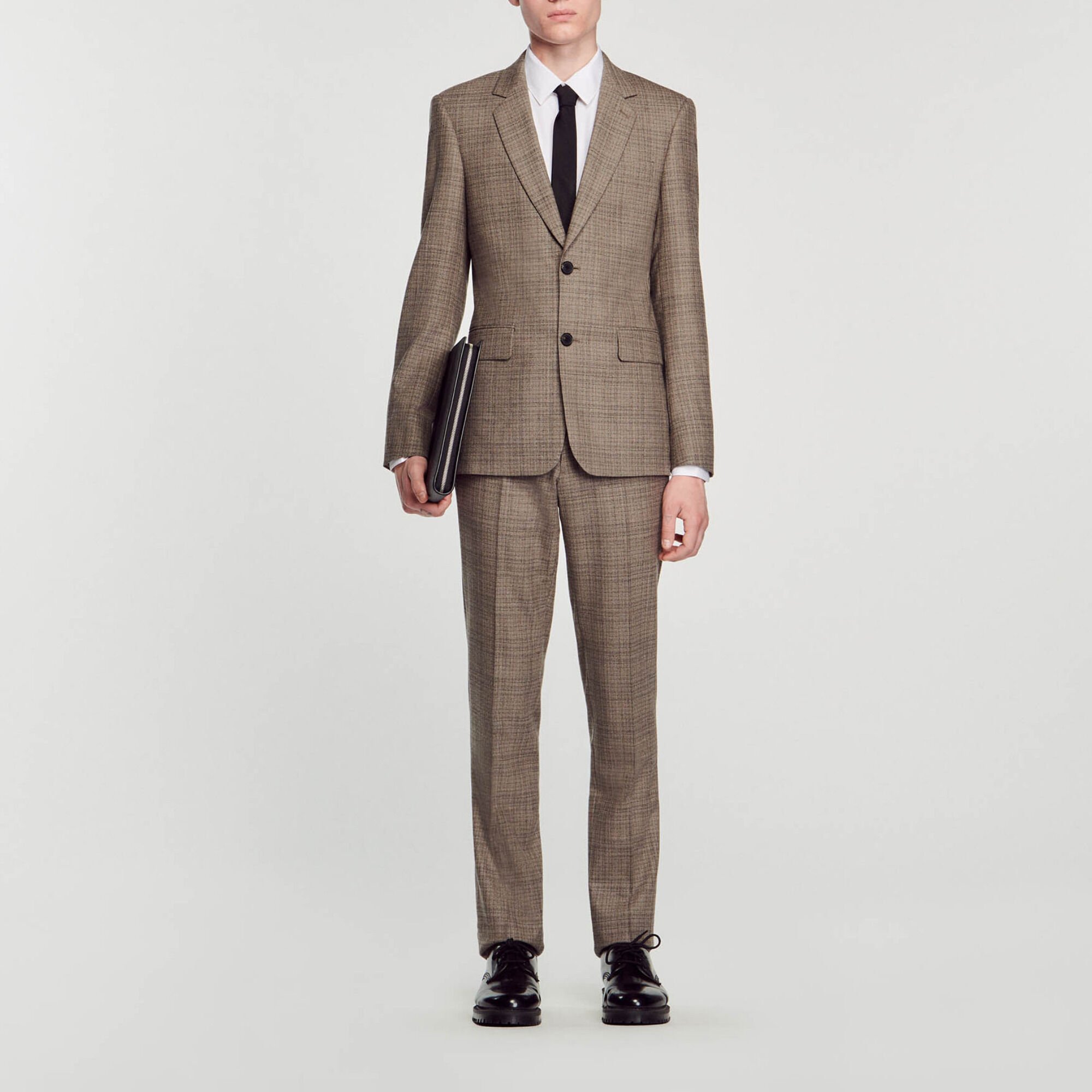 Veste  de costume à carreaux en laine