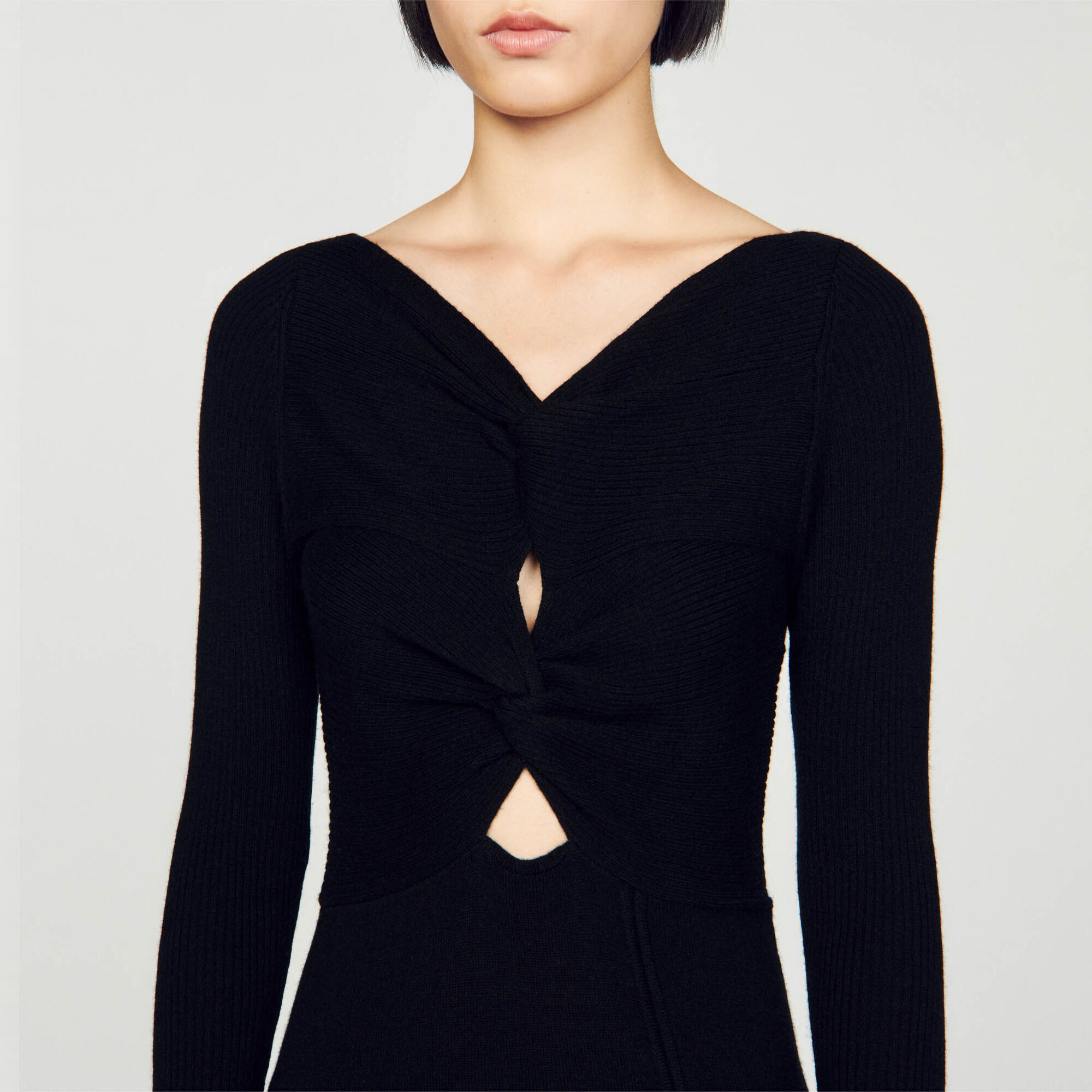 Robe en maille torsadée