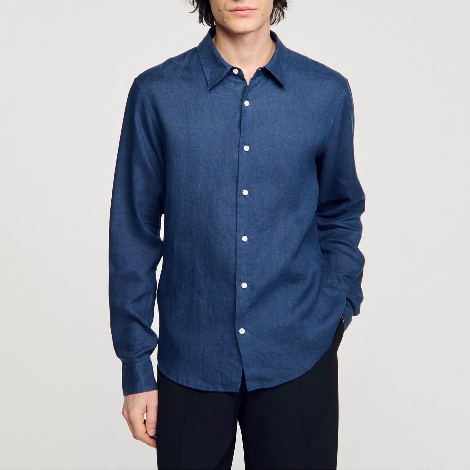 Chemise en coton et lin 