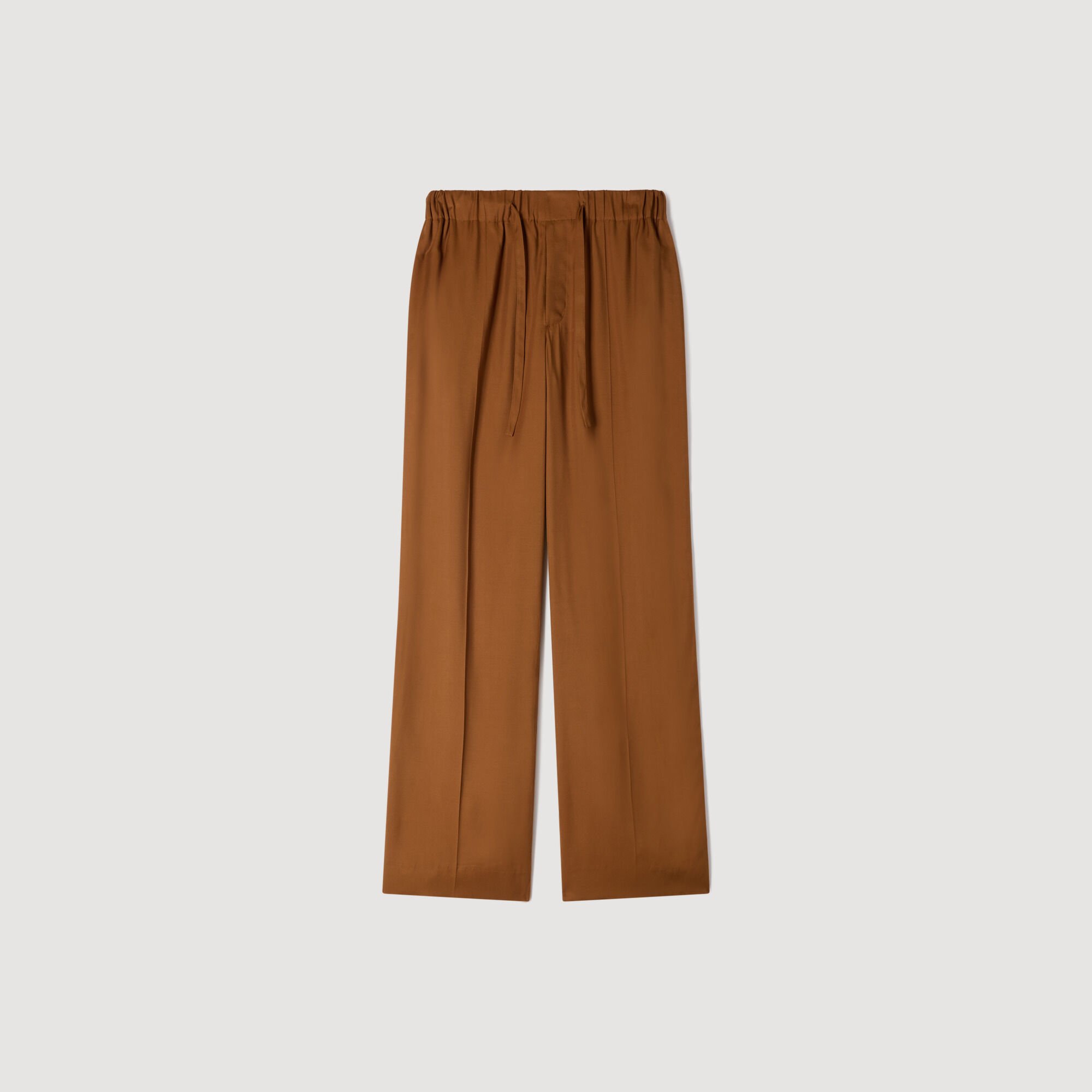 Pantalon fluide &eacute;lastiqu&eacute; &agrave; cordon