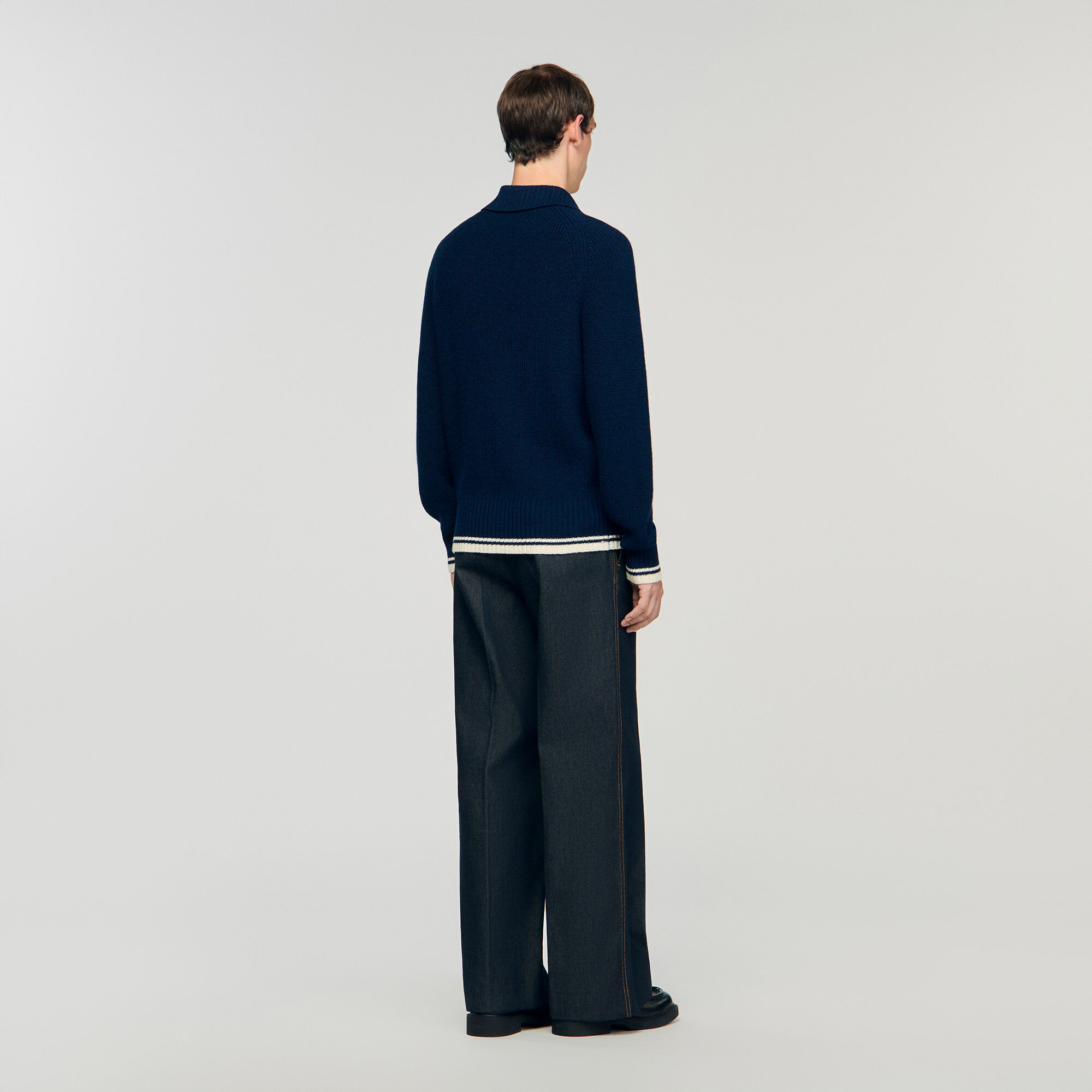 Cardigan en laine à patch S