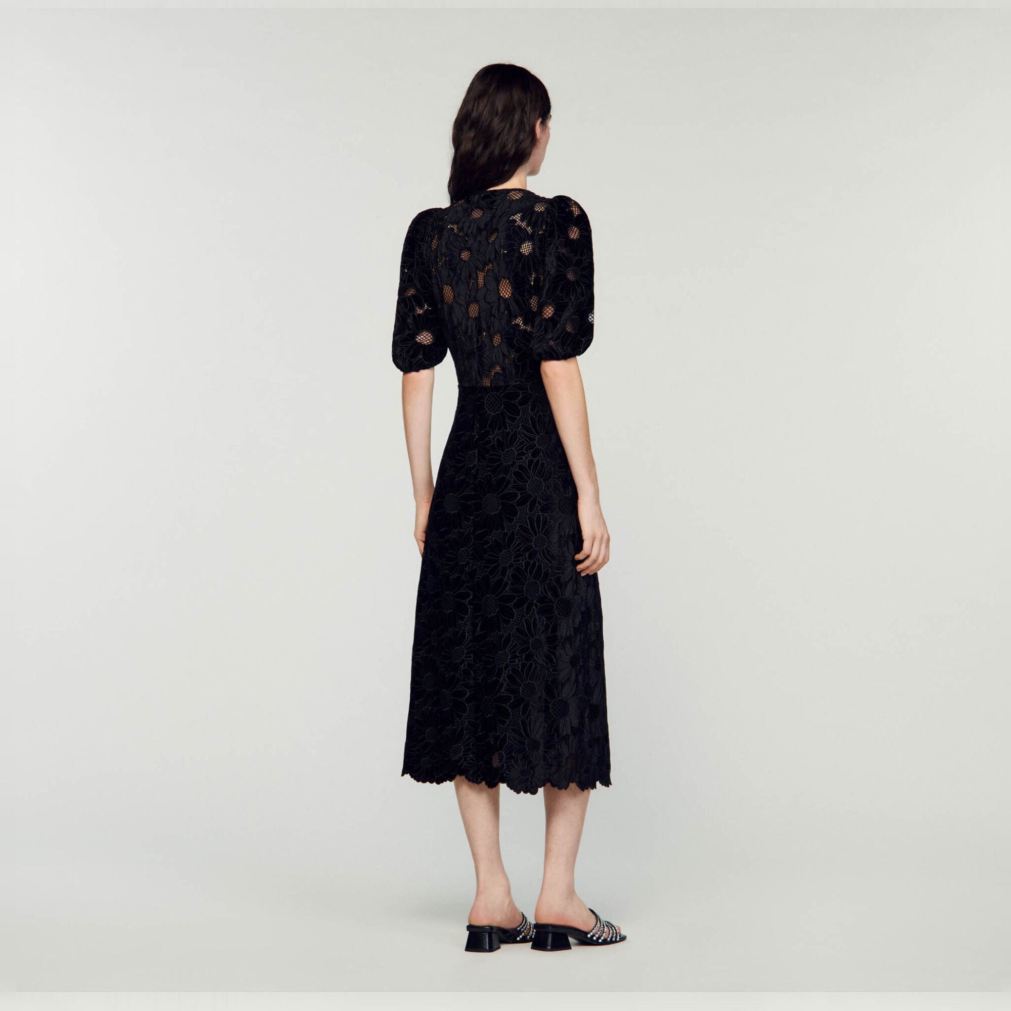 Robe longue en velours