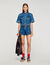 Short en denim à volants 