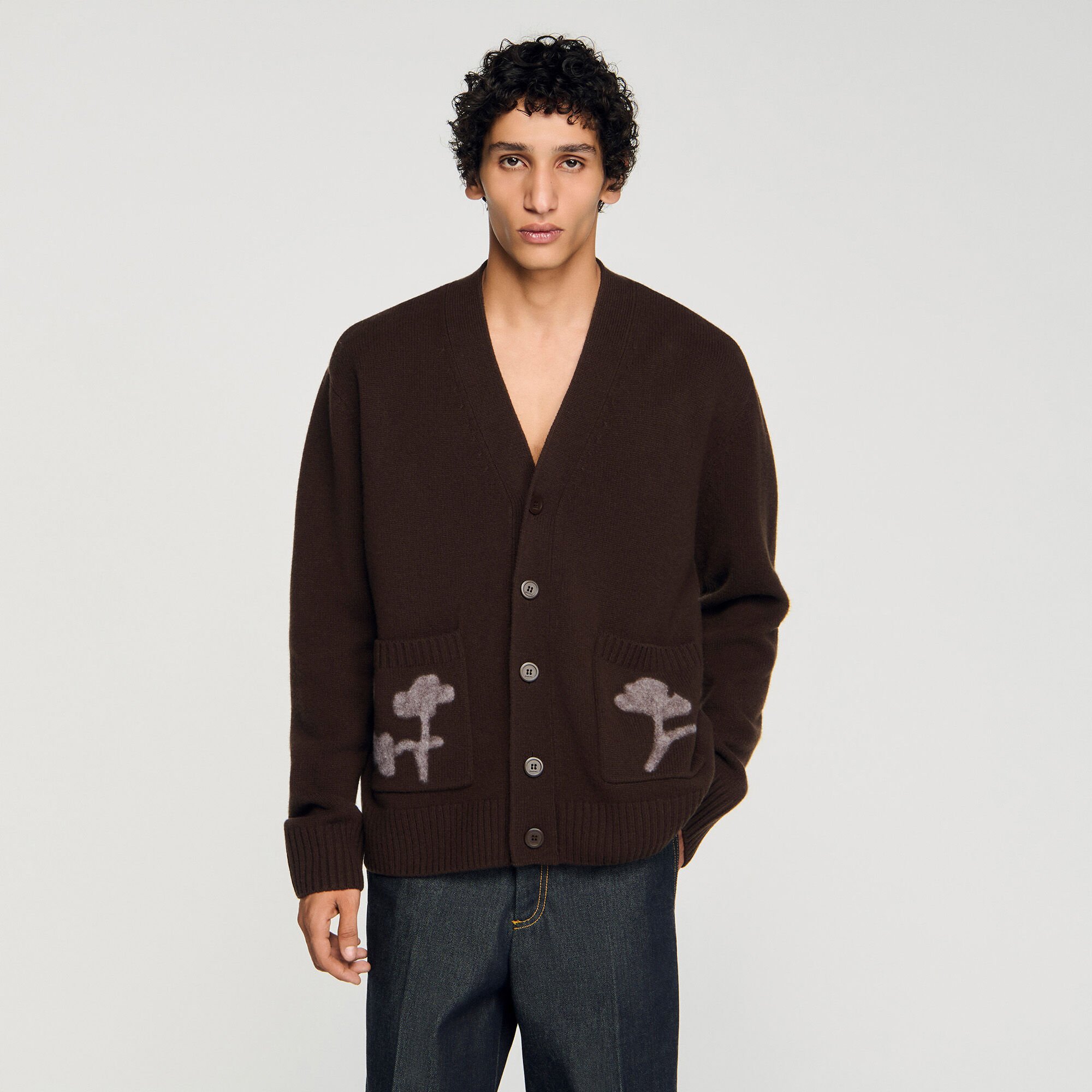 Cardigan à motifs fleurs