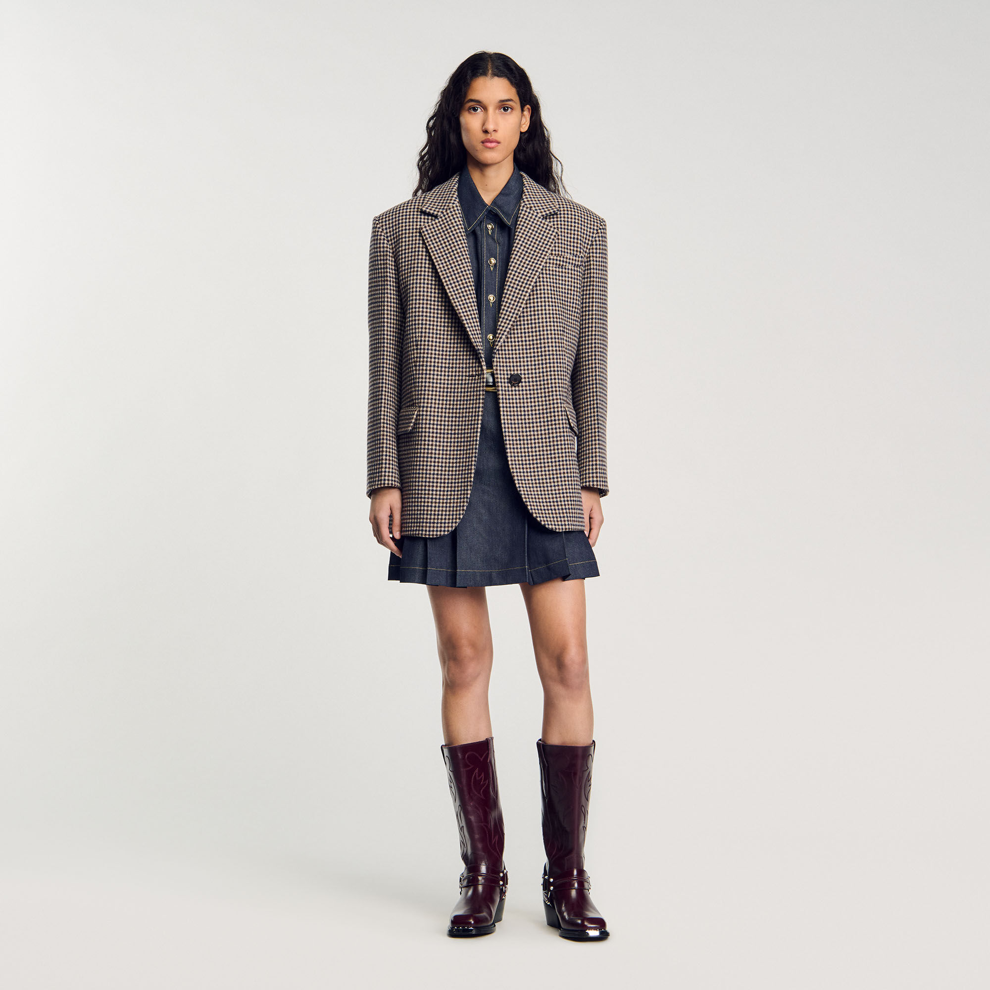 Vestes pied de poule pour femme Sandro Paris