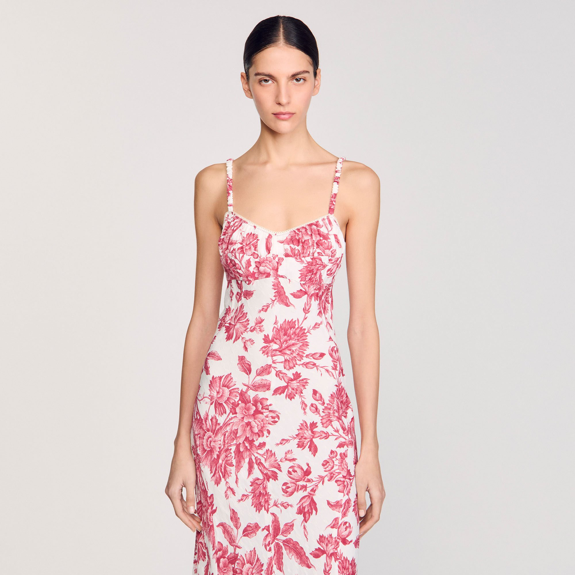 Robe longue à imprimé fleuri