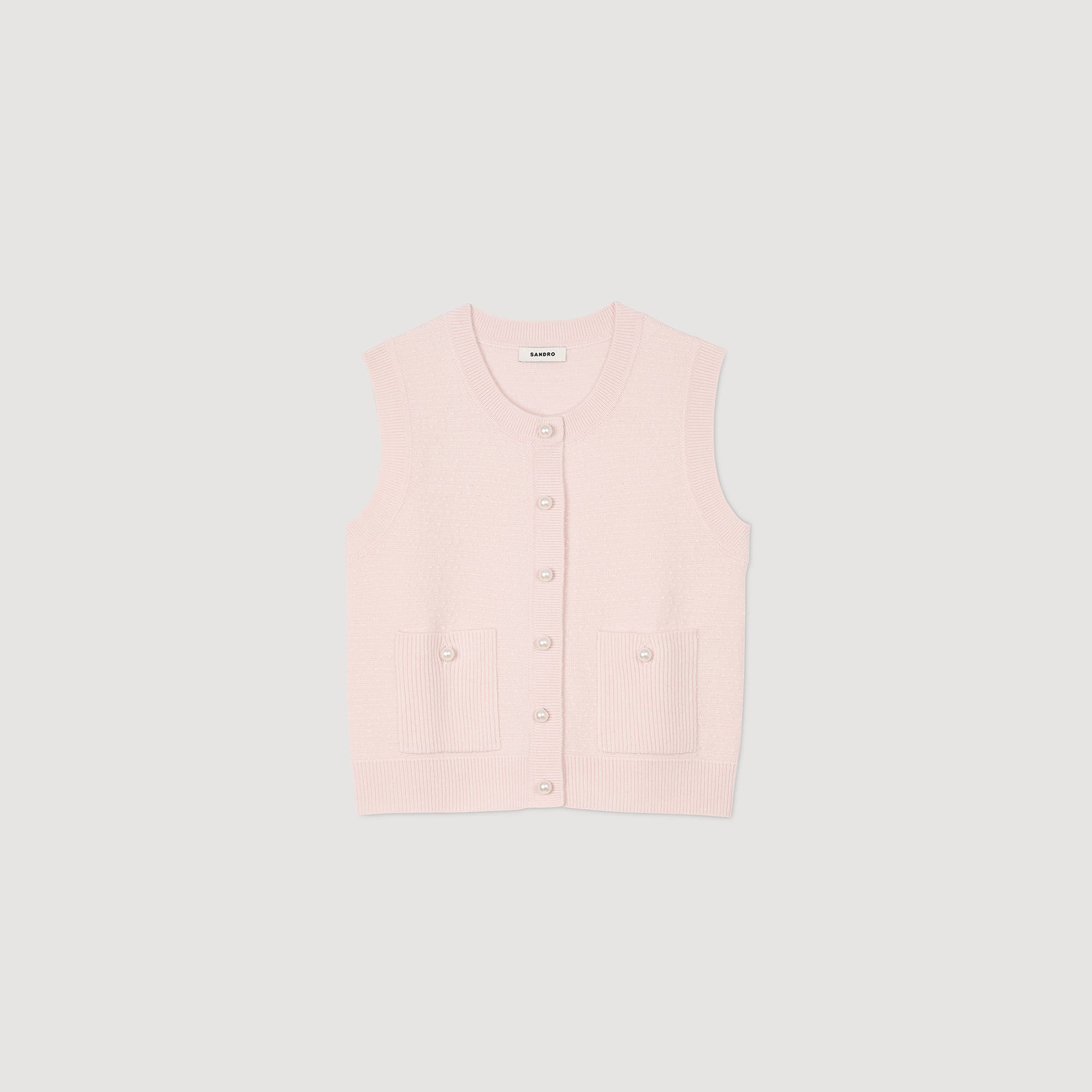 Gilet en tweed texturé