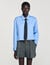 Chemise courte à cravate amovible