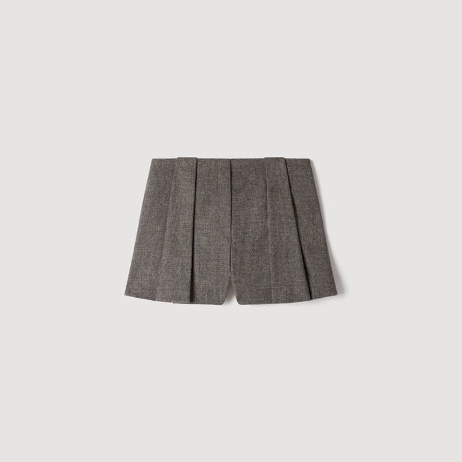  Short en laine motif pied-de-poule - Femme | Sandro Paris