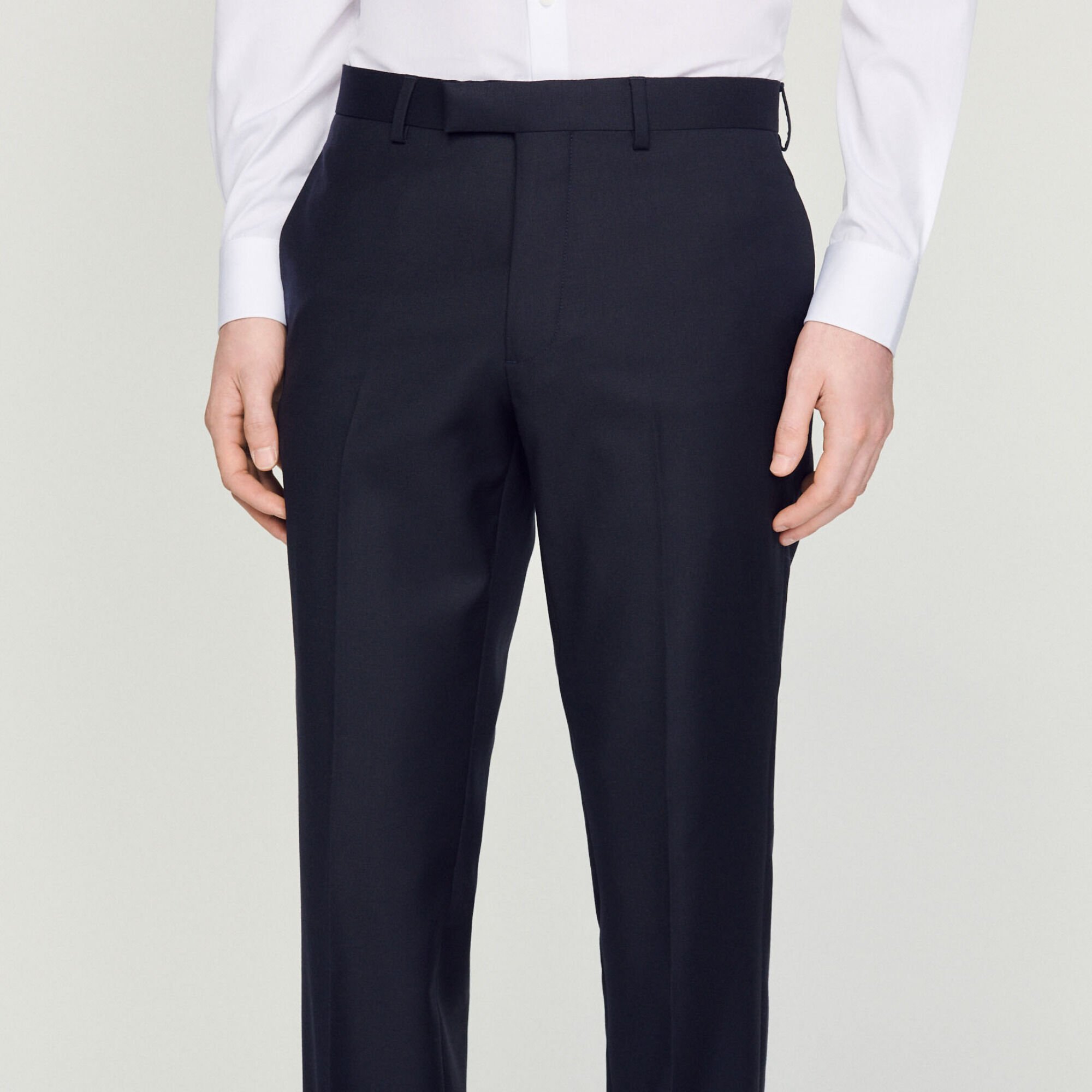 Pantalon de costume en laine stretch