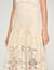 Robe longue en coton guipure fleur