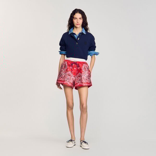Short à imprimé bandana