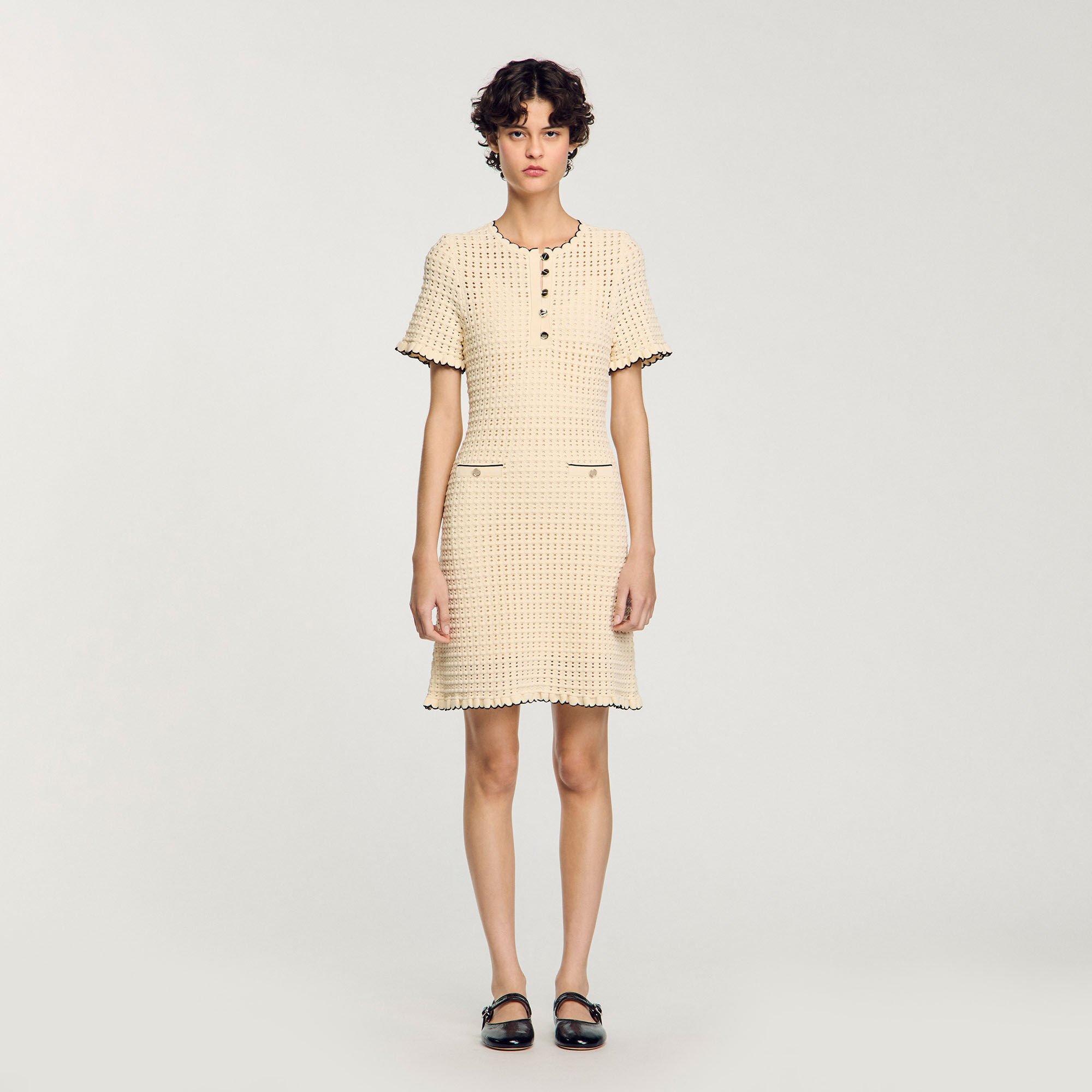 Robe courte en maille 
