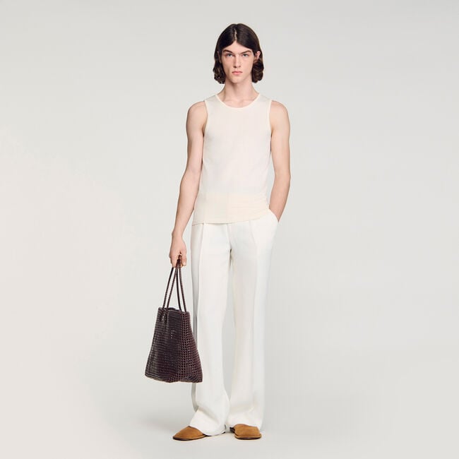 D&eacute;bardeur en maille col rond