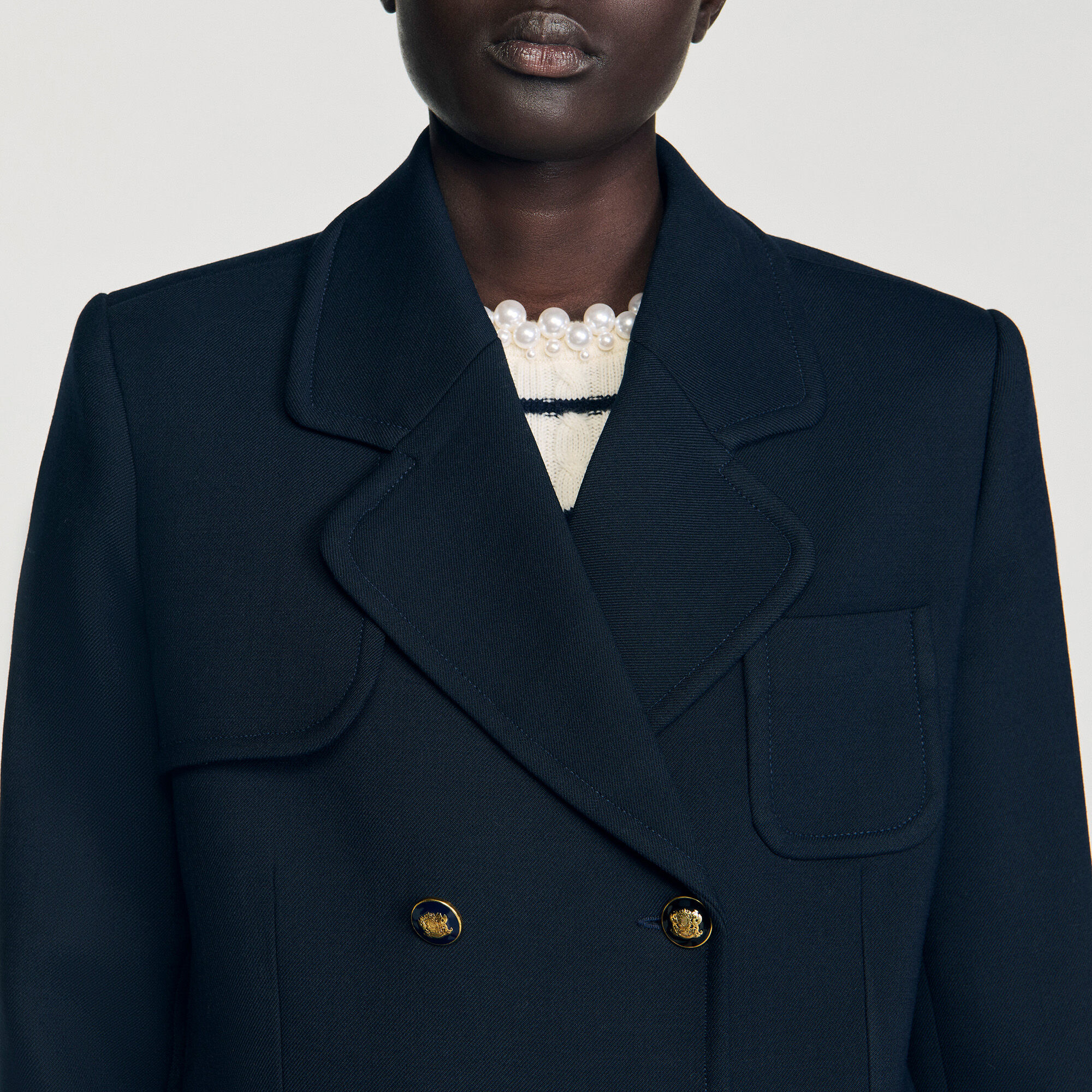 Manteau long croisé