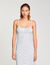 Robe longue rayée à bretelles