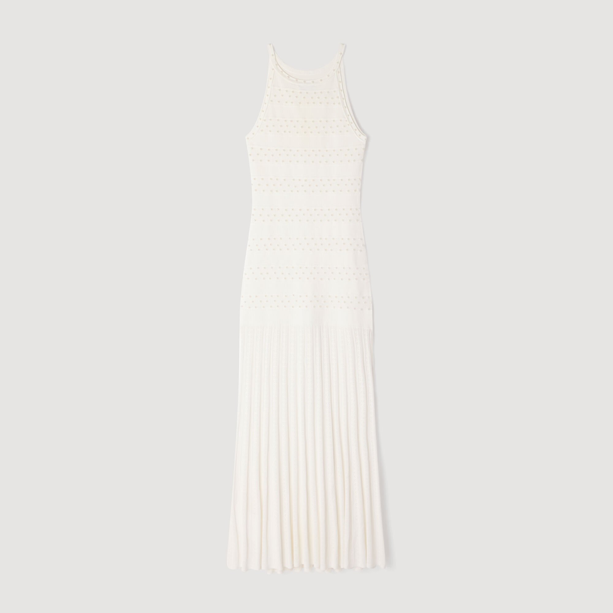 Robe longue perlée