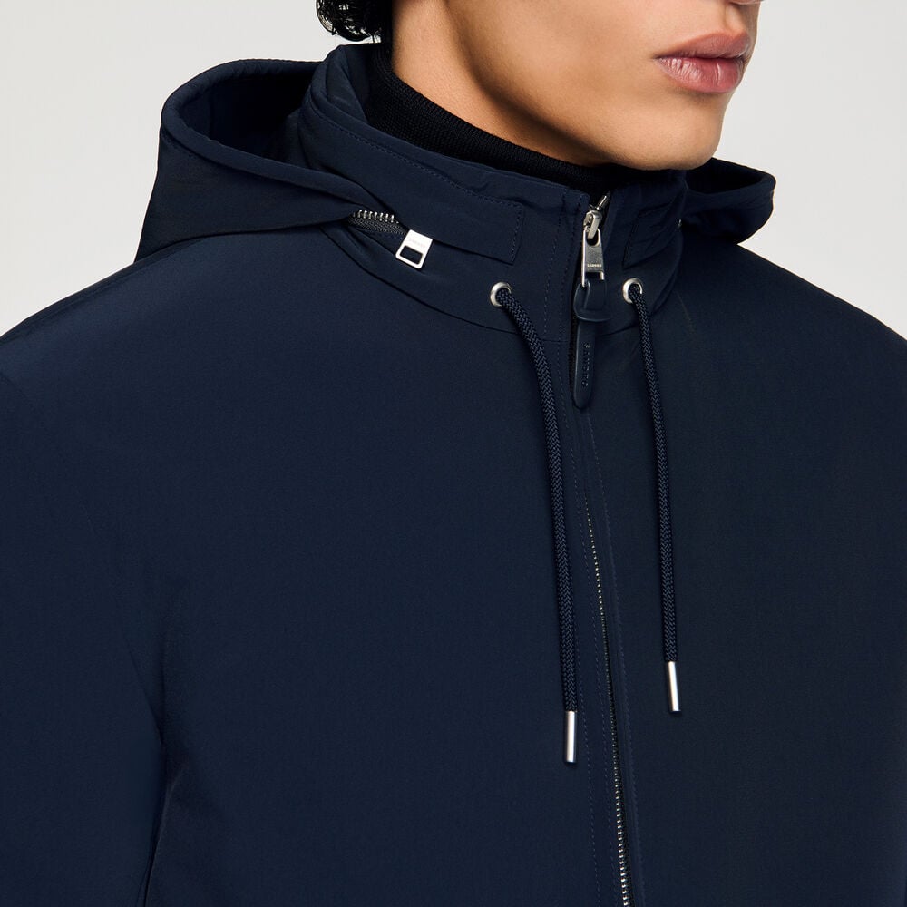 Sandro Blouson zippé à capuche – Midnight Blue – vue 3