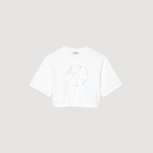 T-shirt à détail volant