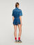 Short en denim à volants 