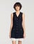 Robe courte bicolore en tweed - Femme | Sandro Paris