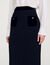 Jupe longue en tweed et velours