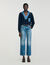 Pull à détails denim
