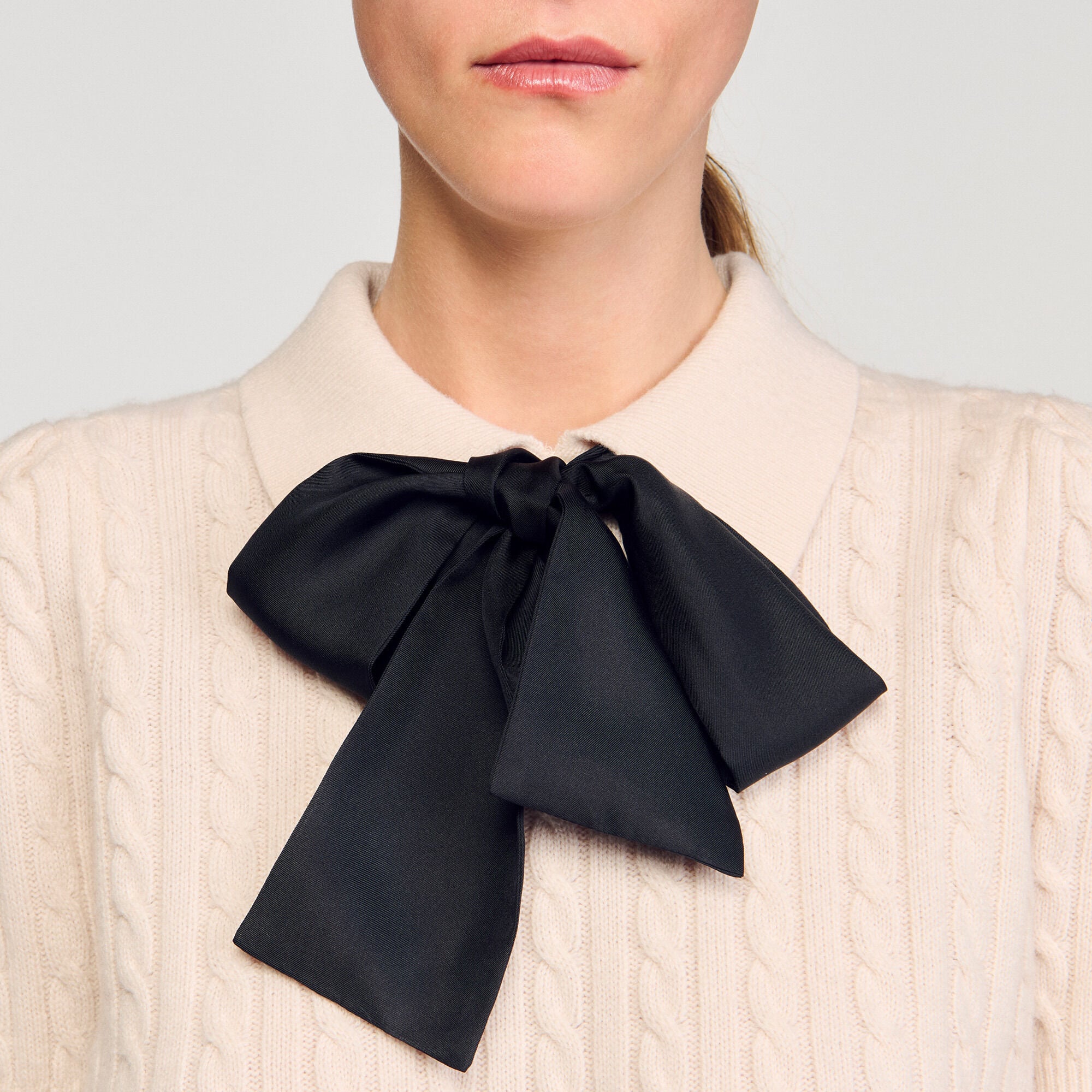 Pull en maille &agrave; col polo - Femme | Sandro Paris