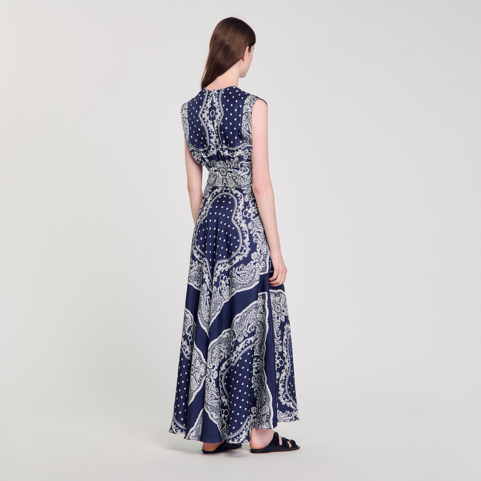 Robe longue à imprimé bandana
