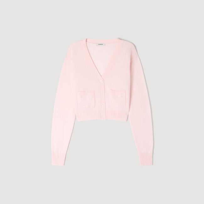 Cardigan court en laine cachemire 