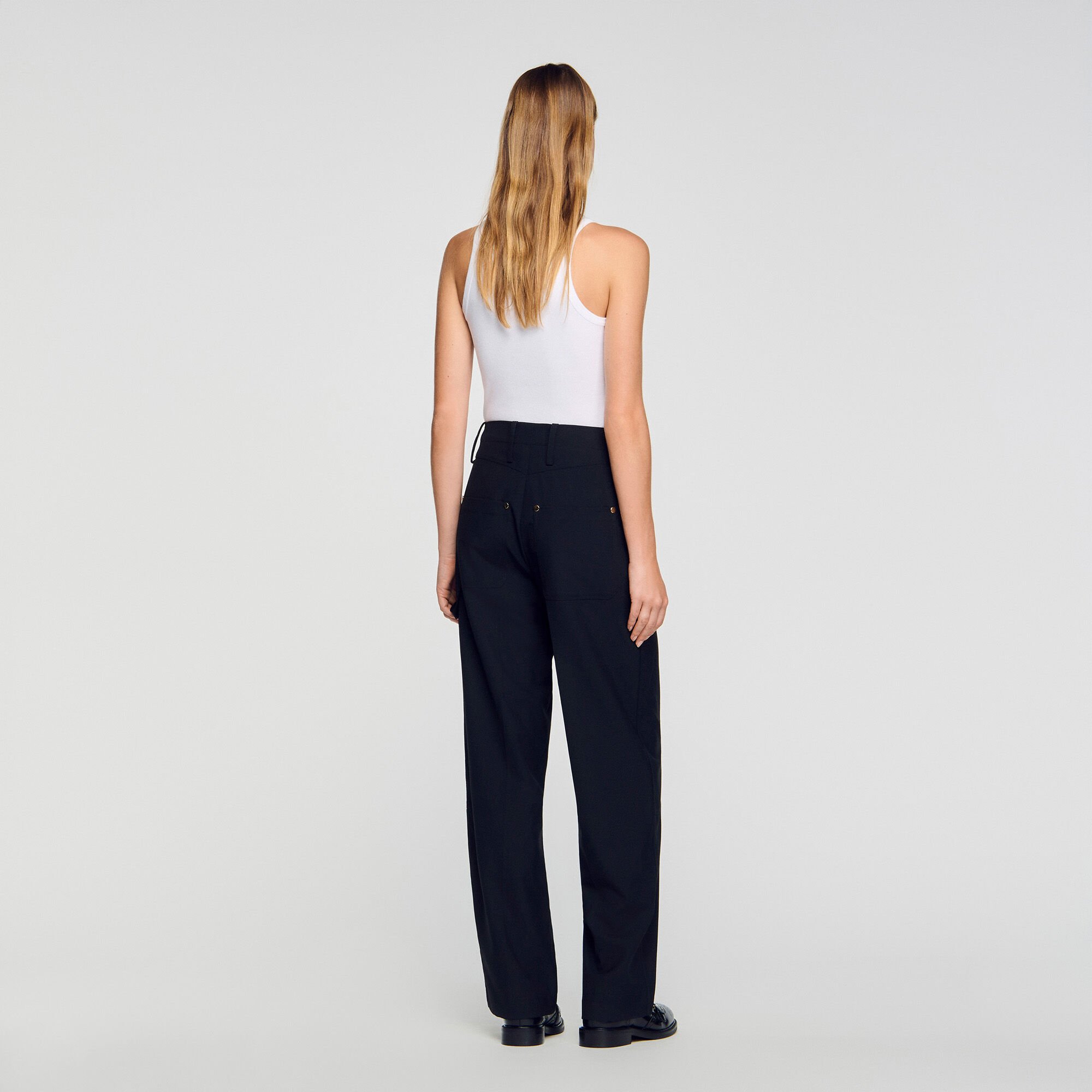 Pantalon fluide à rivets