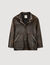 Blouson oversize en cuir à studs