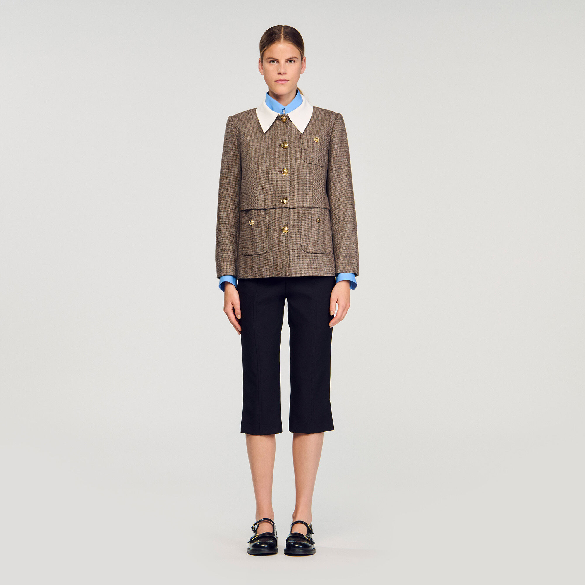 Veste de tailleur pied-de-coq 