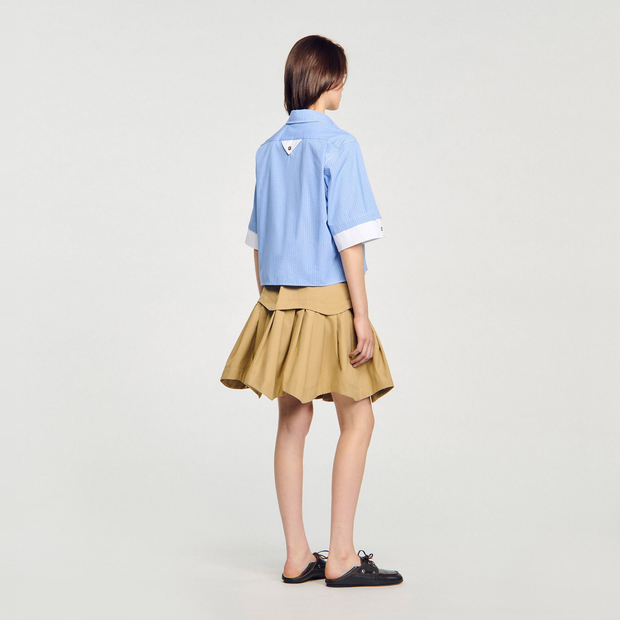 Chemise &agrave; carreaux oversize - Femme | Sandro Paris