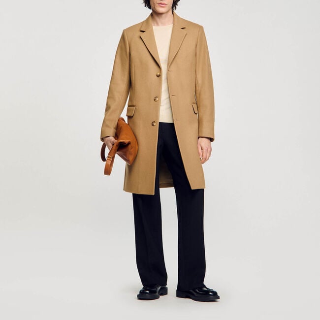 Manteau en drap de laine 