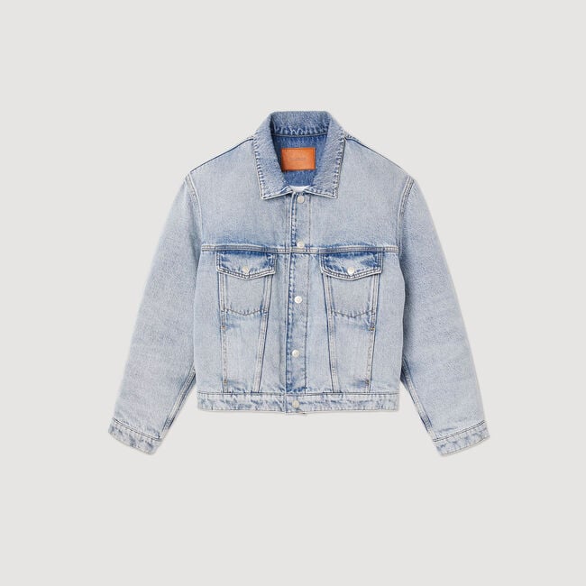 Blouson en denim molletonné