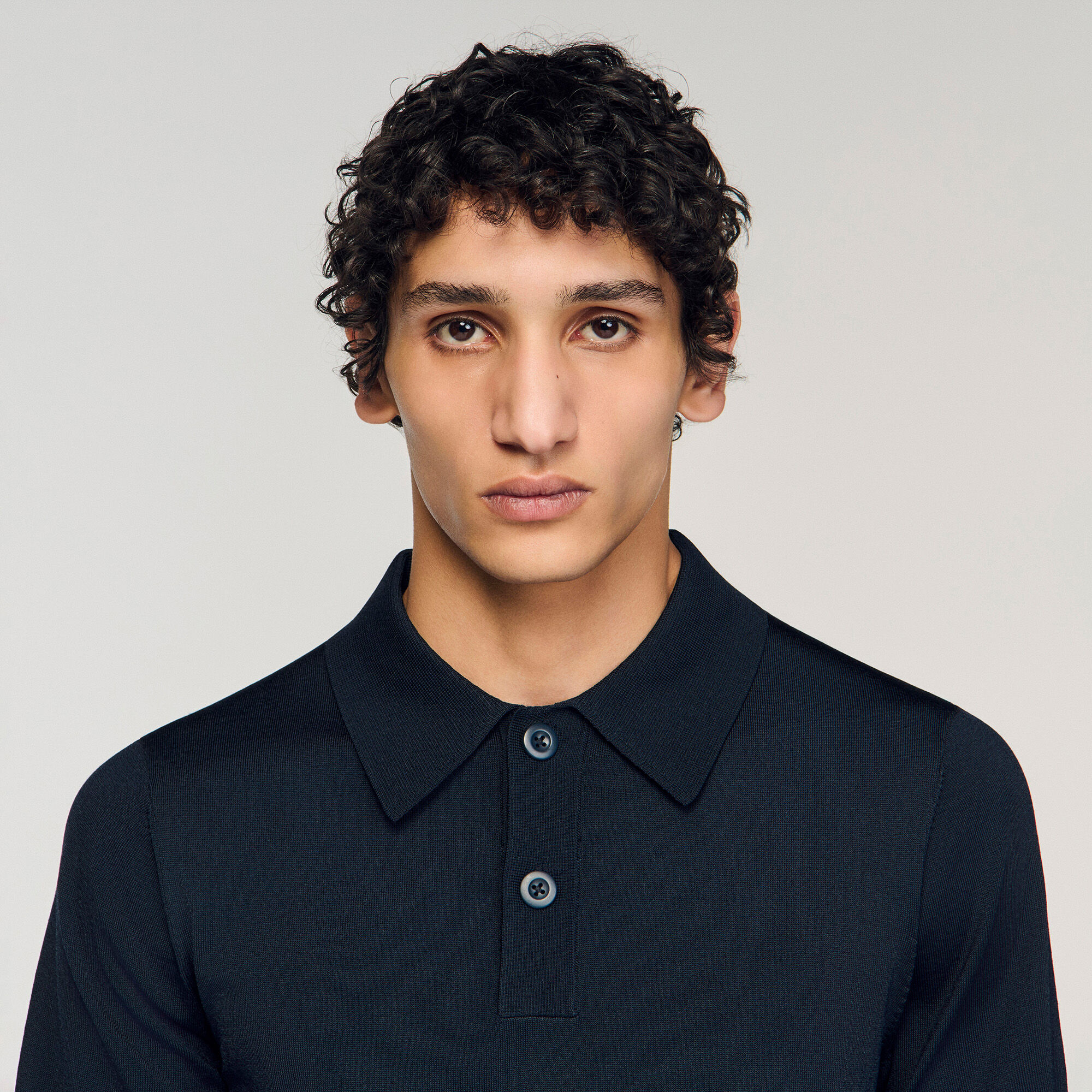 Polo en maille &agrave; manches courtes