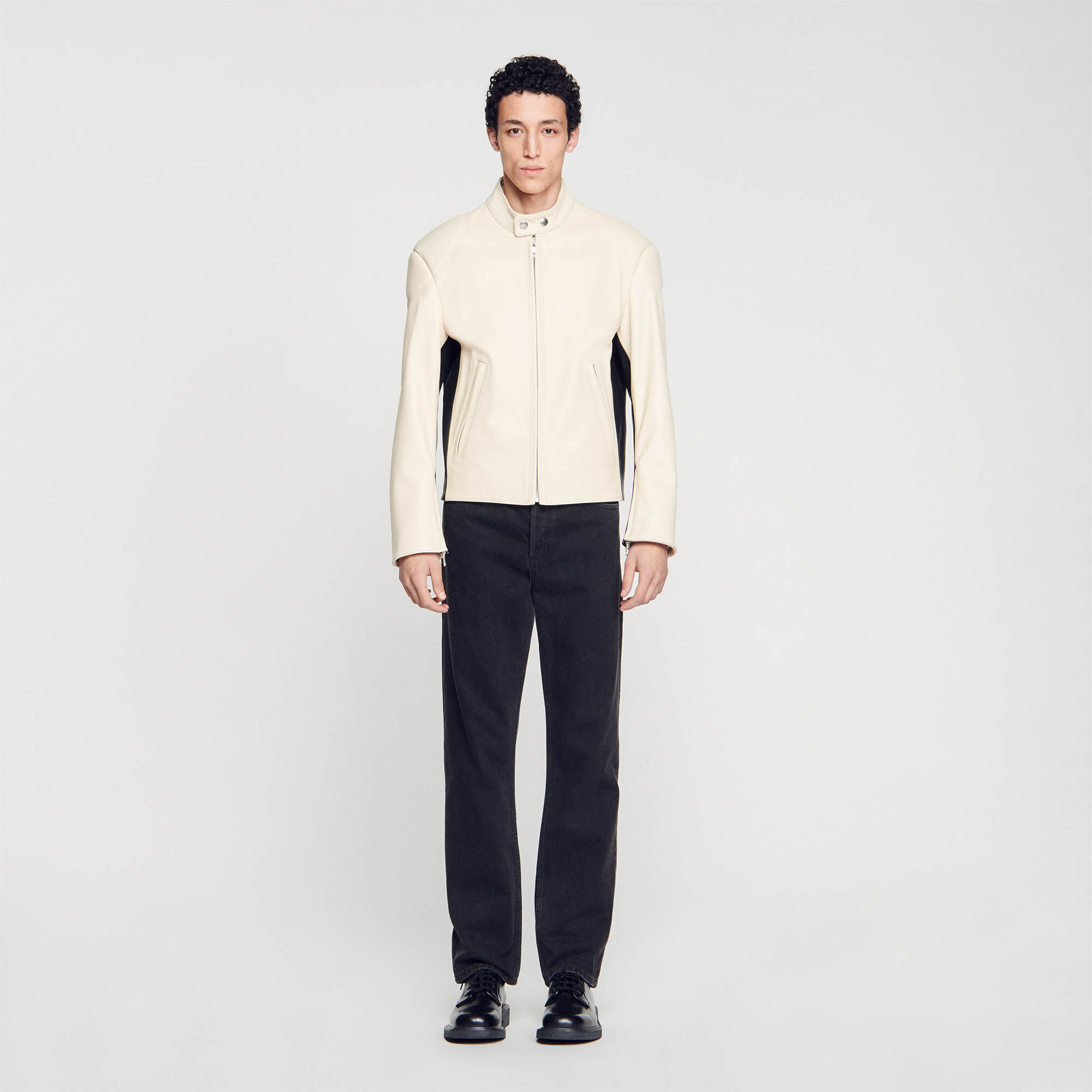 Sandro veste cuir homme sale