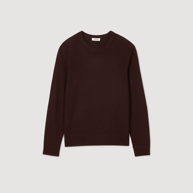 Pull en maille point de riz
