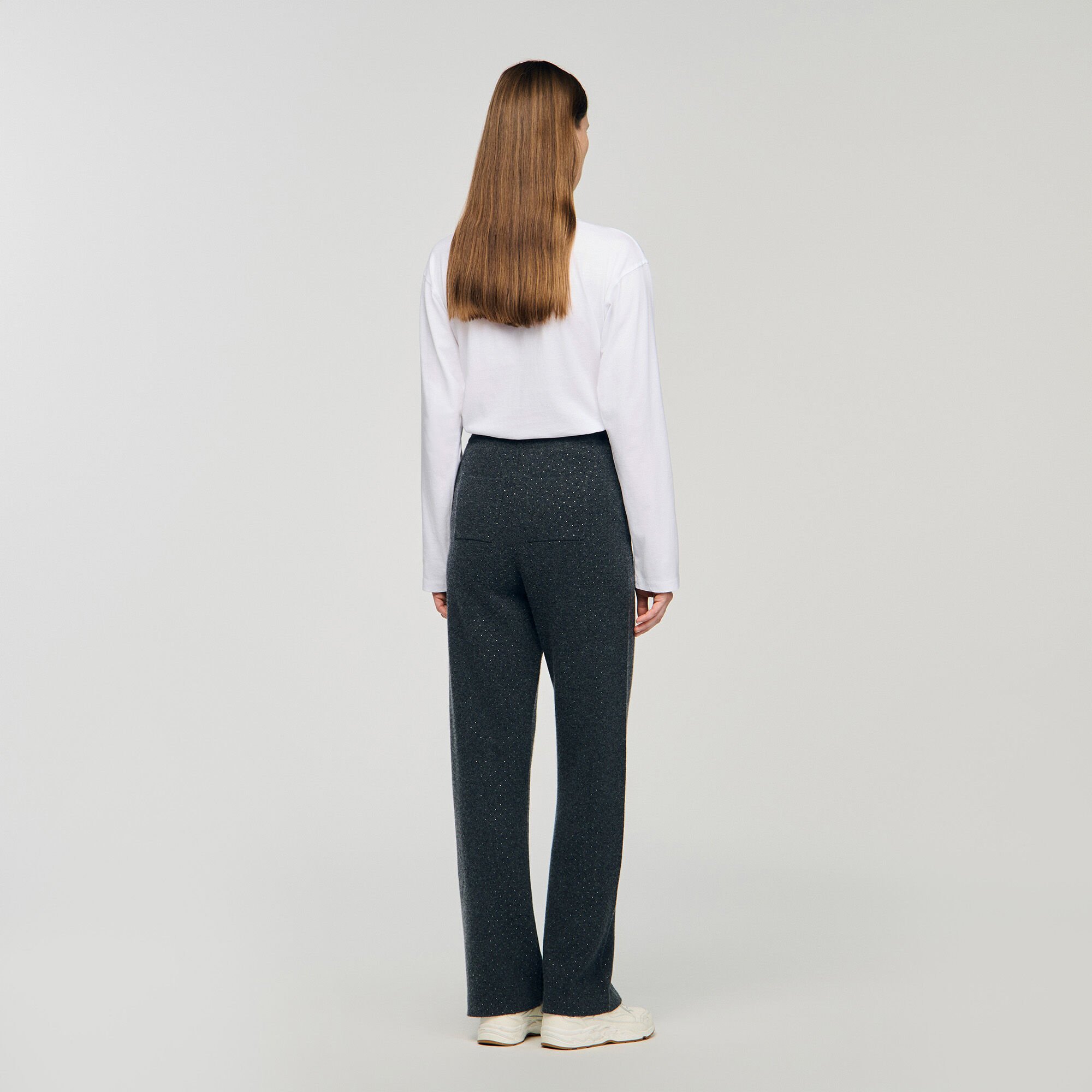 Pantalon en maille à strass