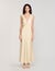 Robe longue satinée