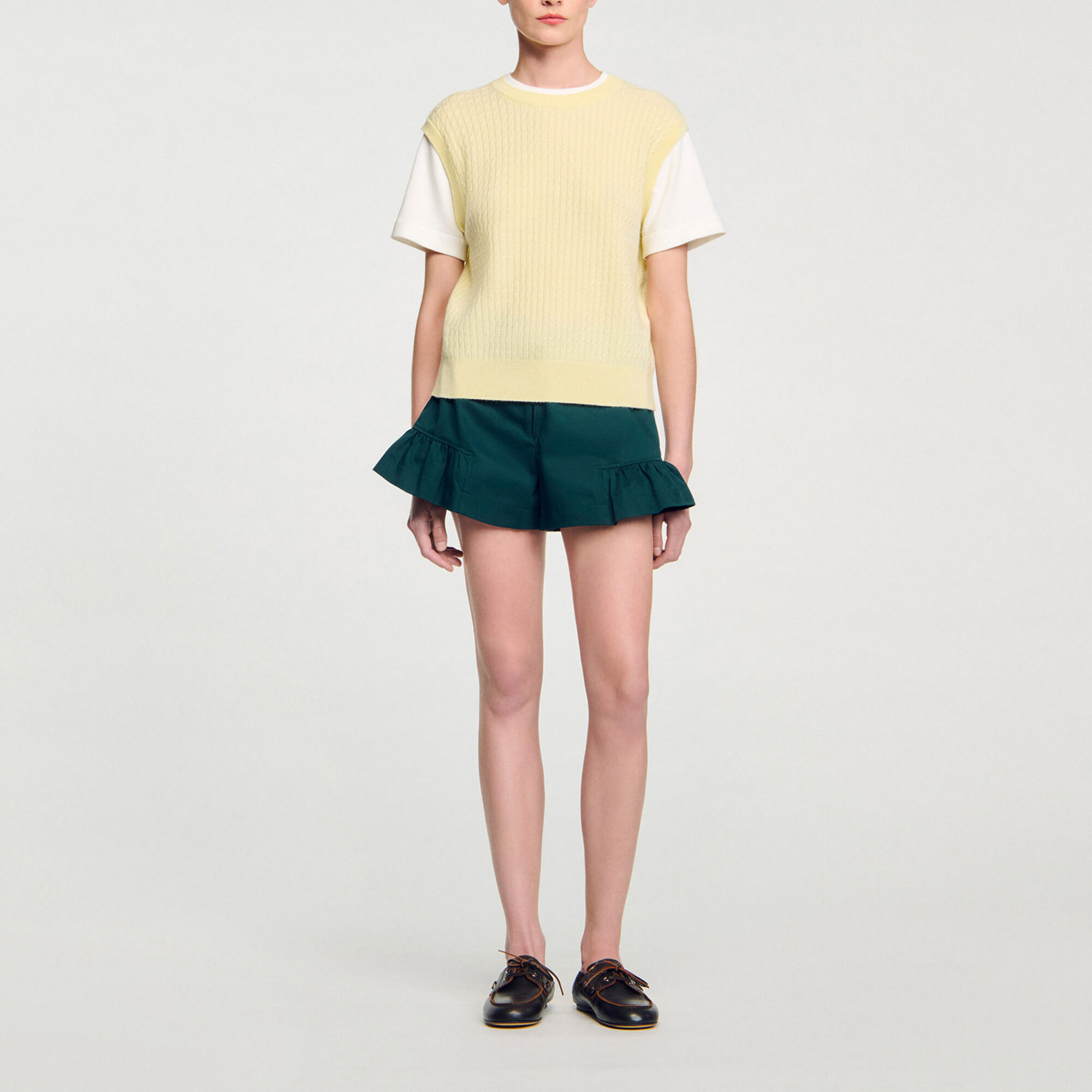 Pull 2 en 1 bicolore - Femme | Sandro Paris