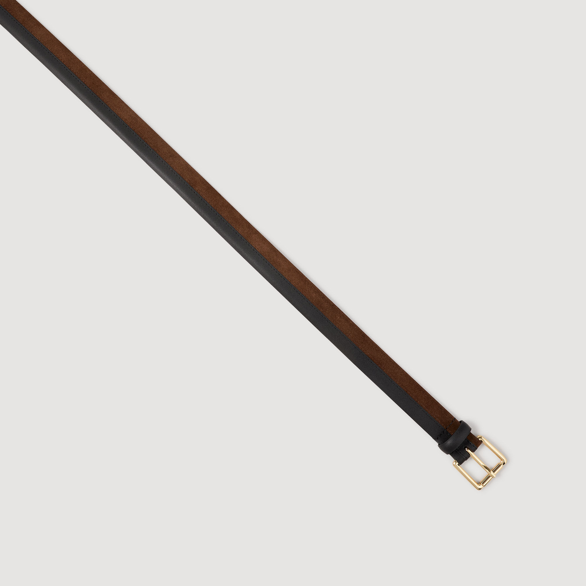 Ceinture en cuir bicolore