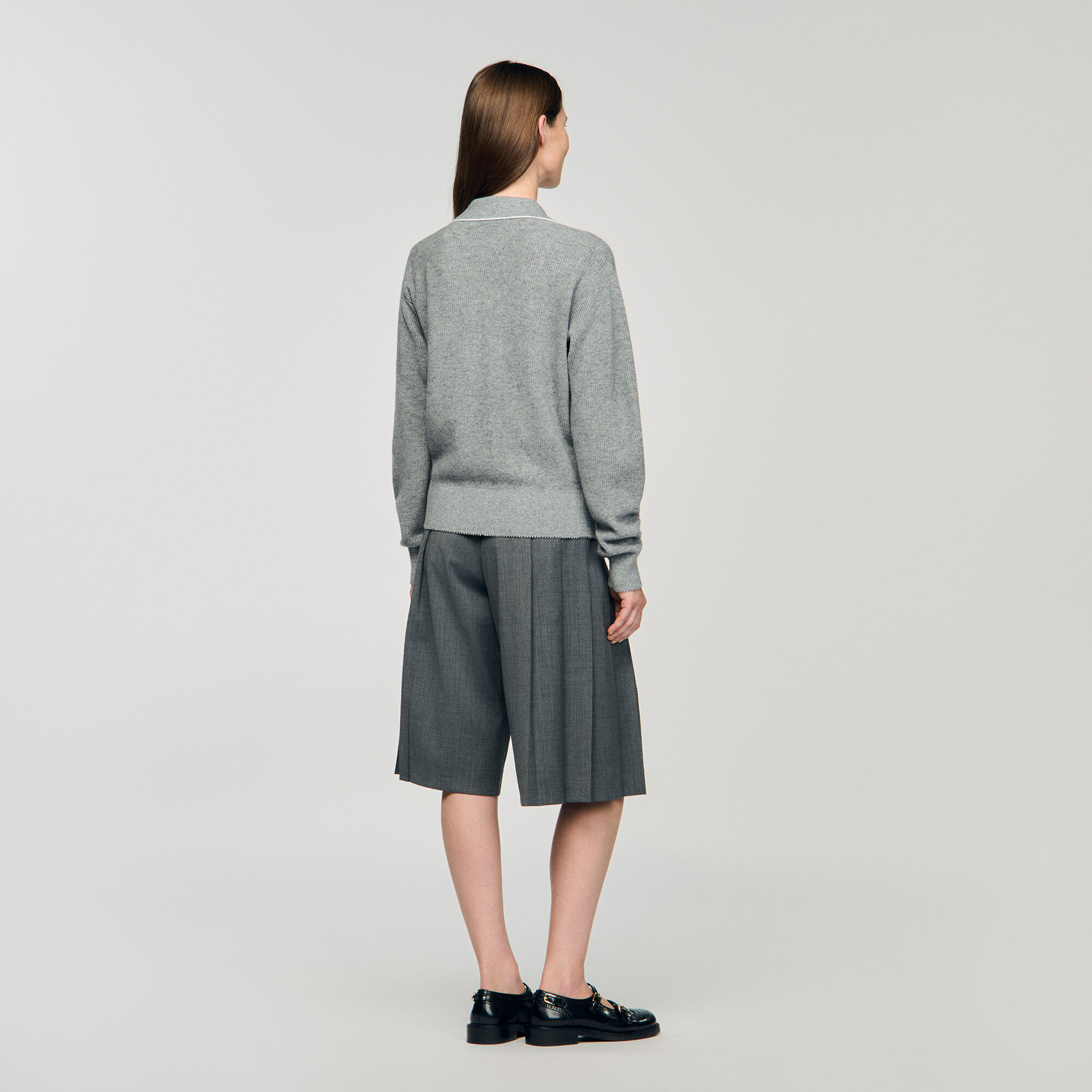Pull en laine/cachemire à col V