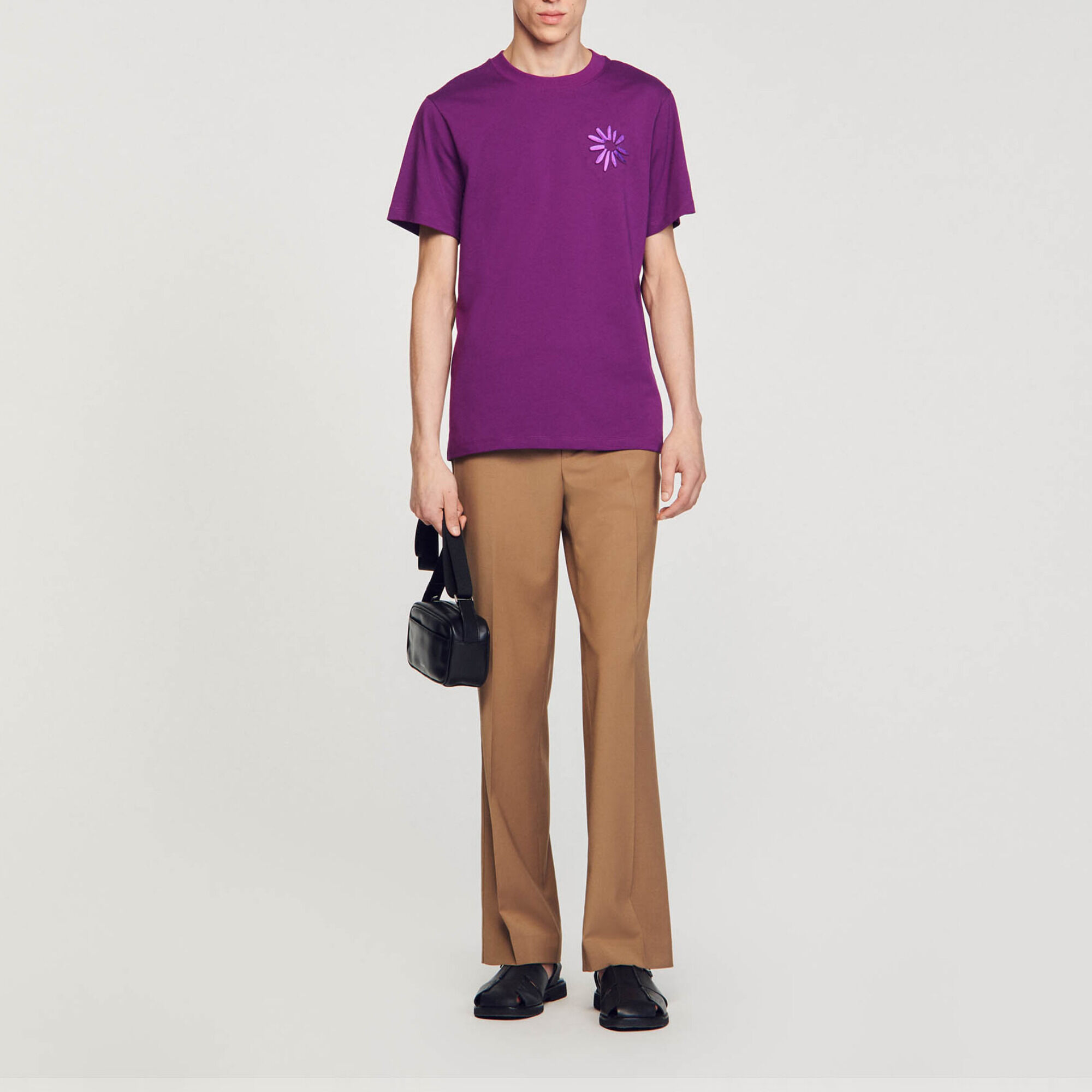 Tee-shirt fleur en coton