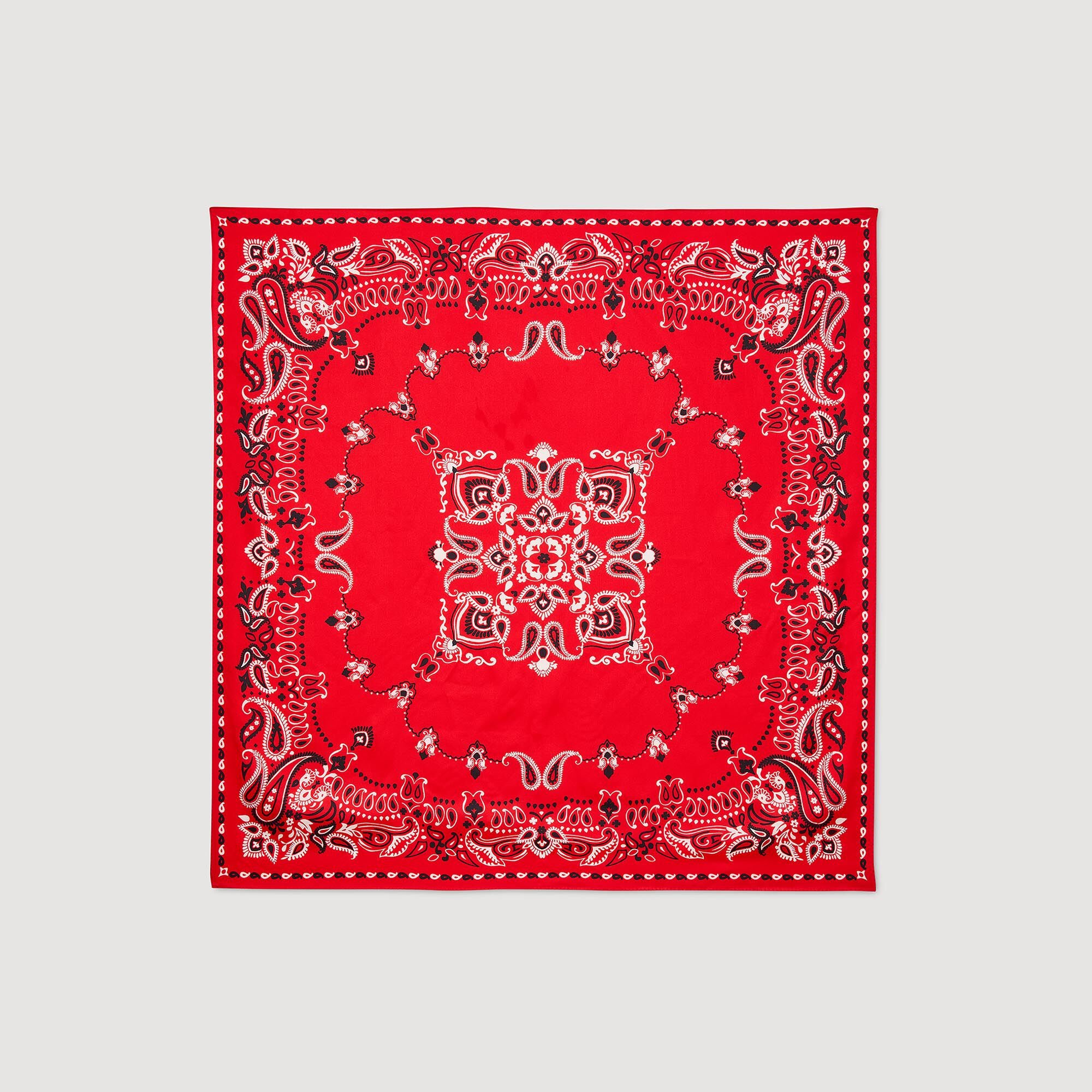 Foulard en soie à imprimé bandana