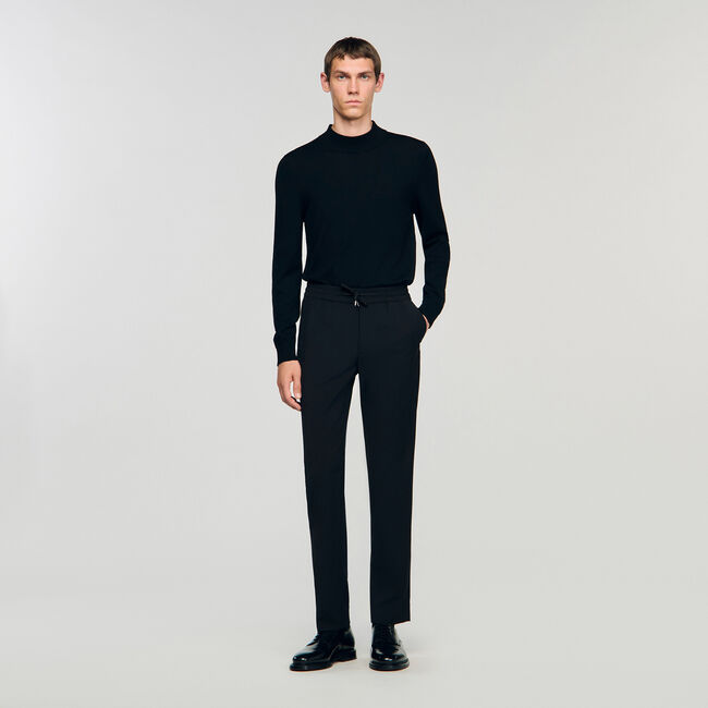Pantalon droit élastiqué
