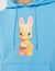 Sweat à capuche imprimé lapin
